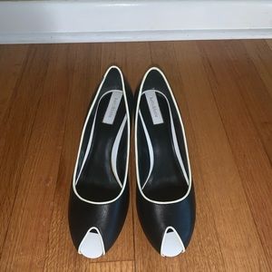 Never Worn Kelly And Katie peep toe wedges
